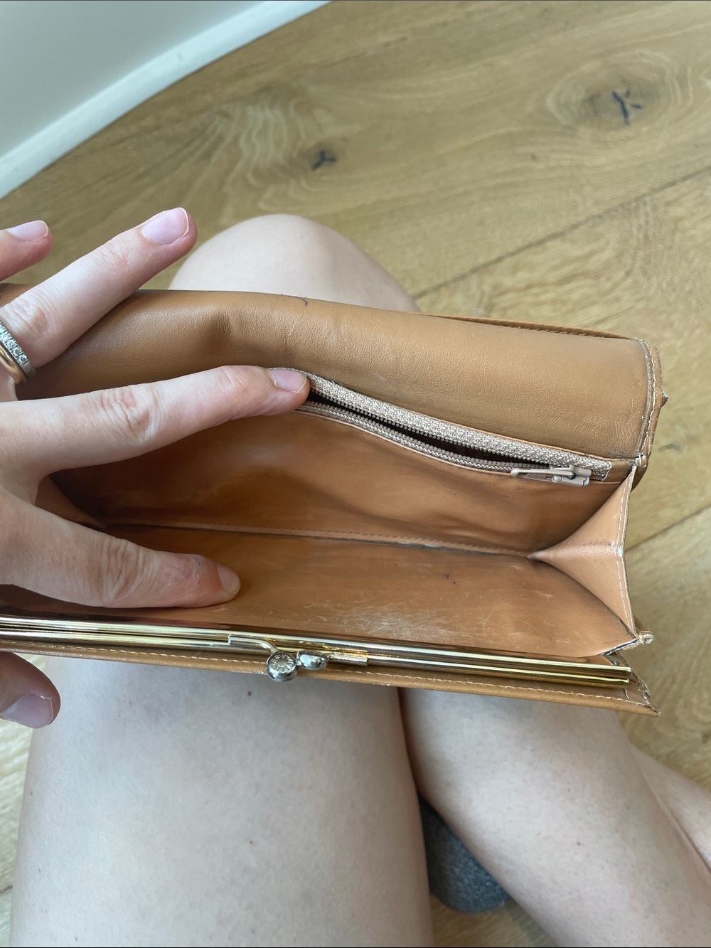Celine Brown and Tan Triomphe Continental Wallet - Picture 10 of 16